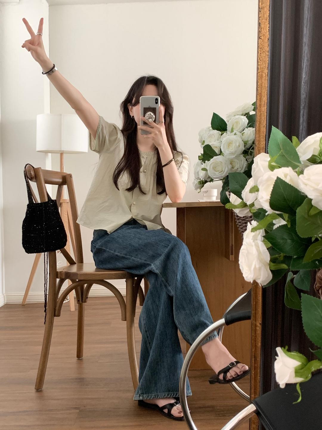 DAISY COTTON HALF BLOUSE