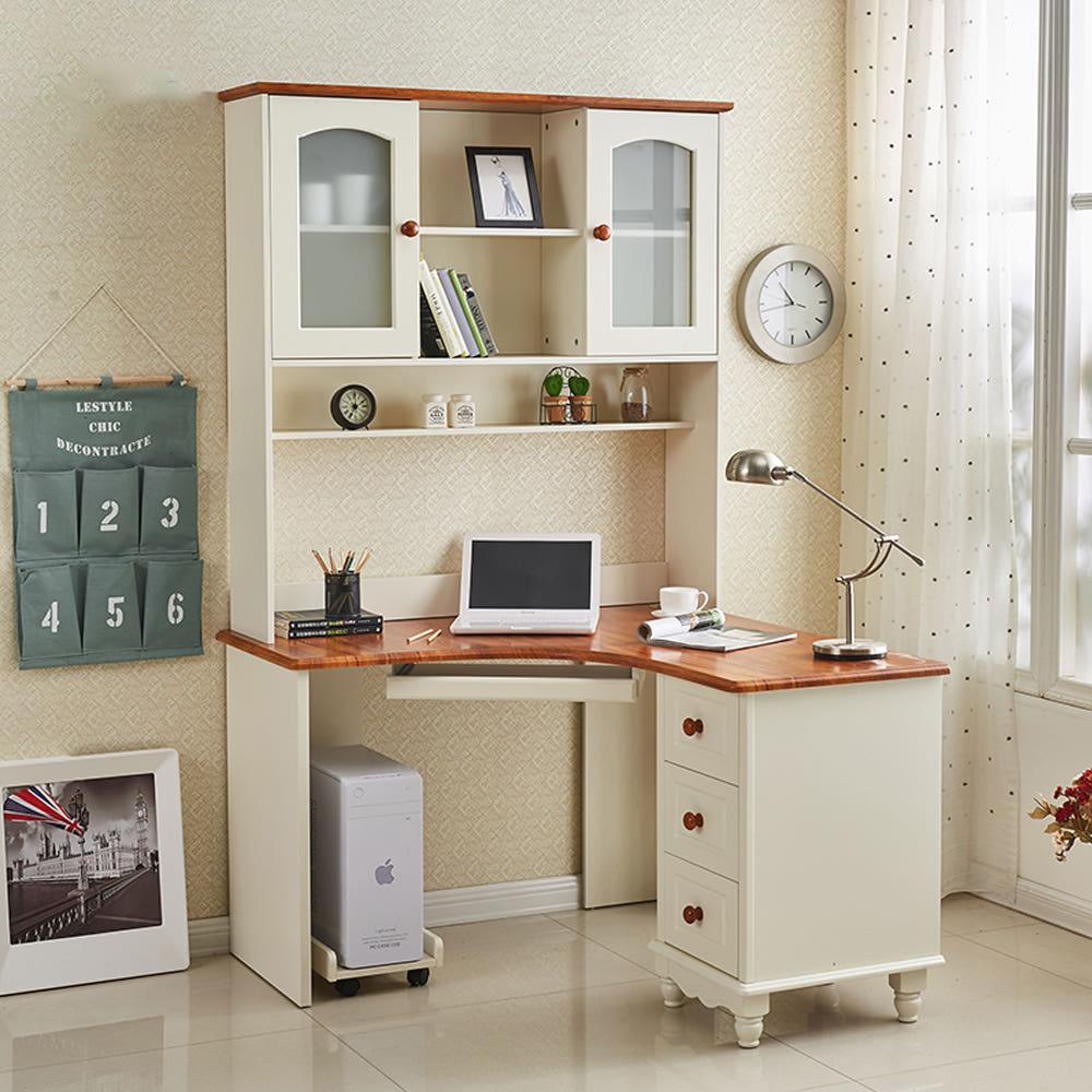 유럽풍 엔틱 서재 책상 전면책상 공부용 좁은공간 책상