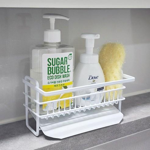 모던 화이트 수세미거치대 싱크대 수세미걸이 받침대 주방 세제 거치대, 화이트, 1개 - 수세미걸이/받침 | 쿠팡