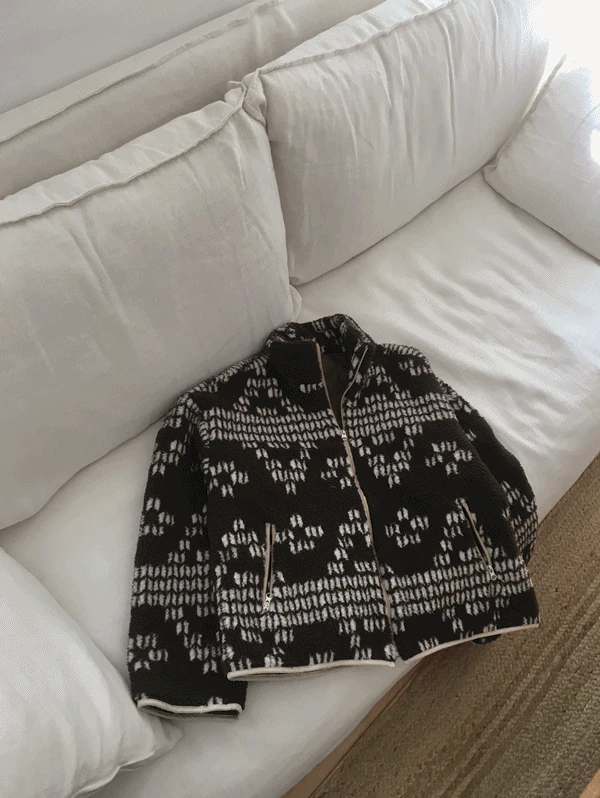 [겨울/누빔안감] 리플 뽀글 후리스점퍼