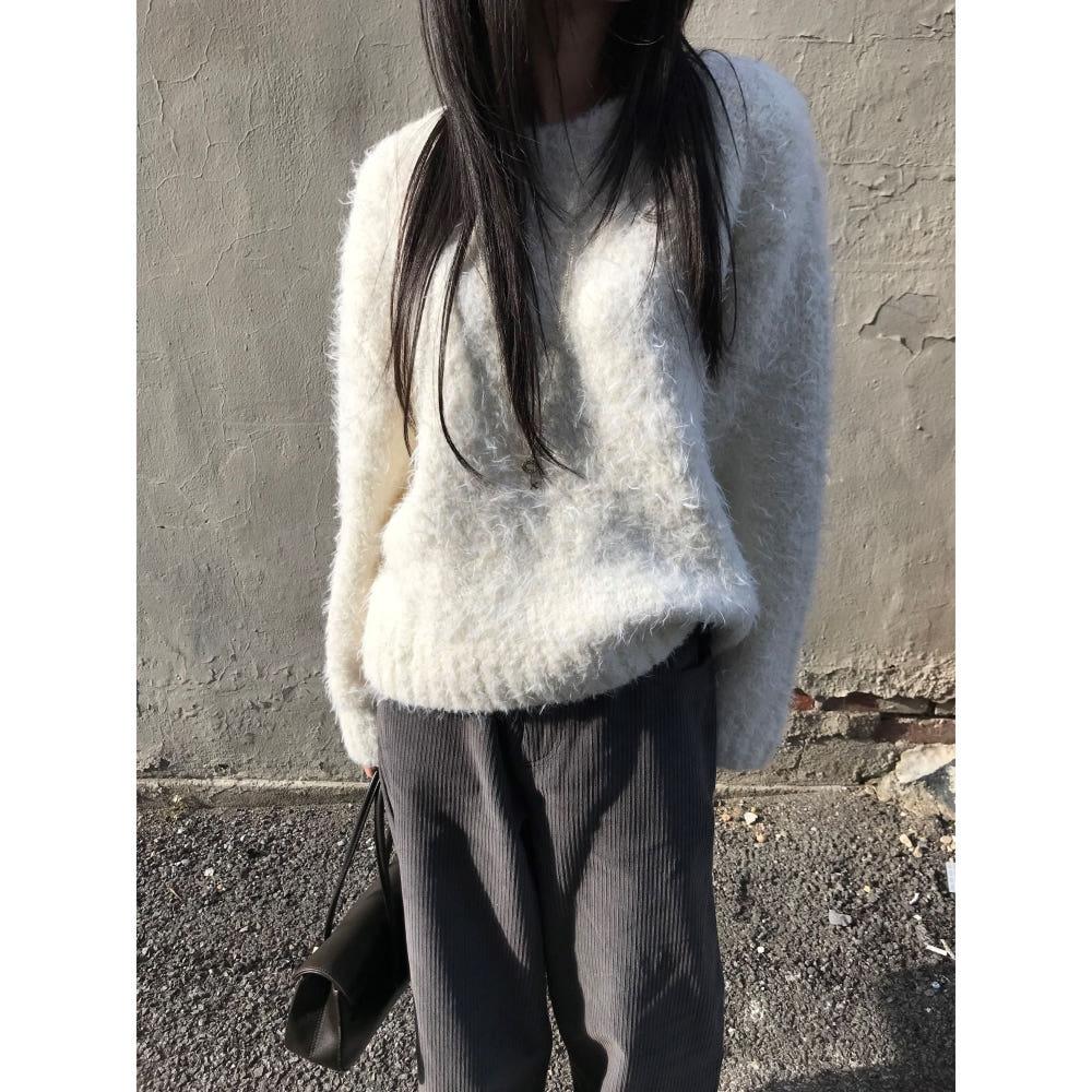 Teddy alpaca knit (4color) 테디알파카니트