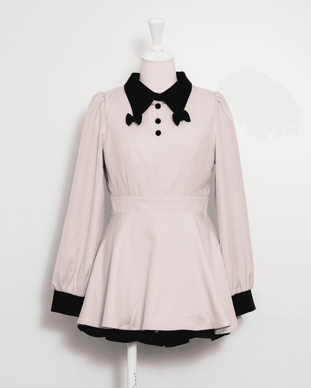 piumリボンカラー長袖セットアップ