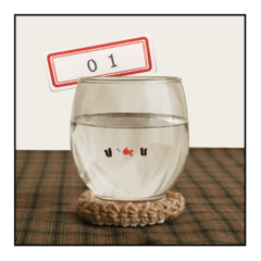 ① fishbowl cup&coaster