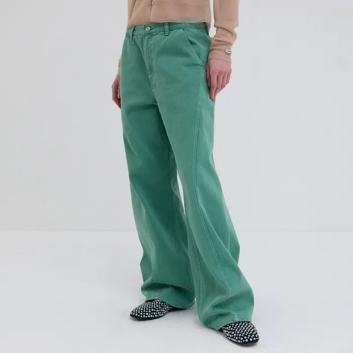 VINTAGE CURVED DENIM PANTS_PEPPERMINT