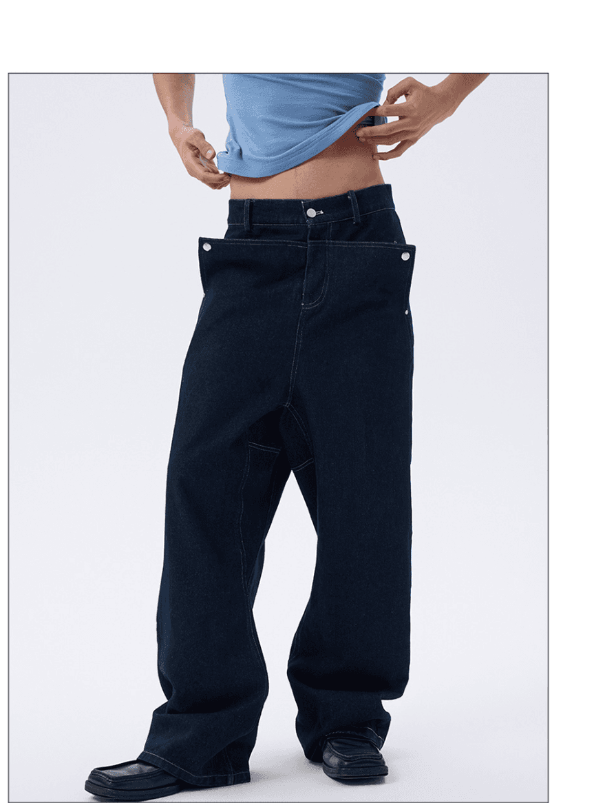 Fold Pocket Denim Pants