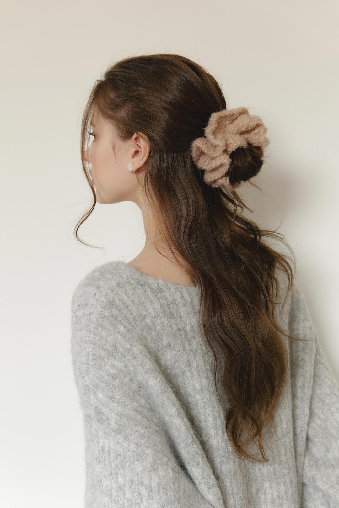 [Handmade] Knitting Scrunchie (Pink)