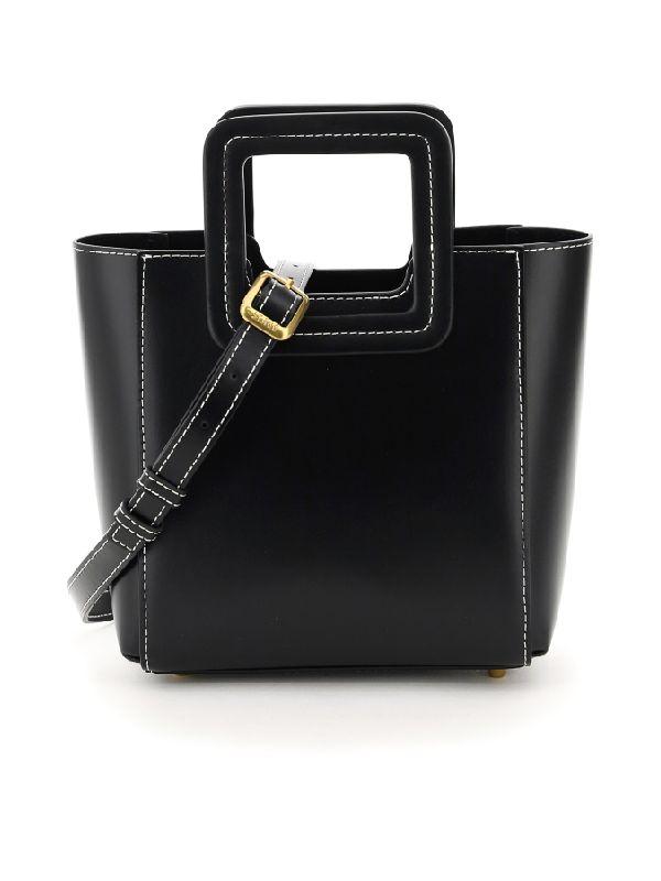 스티치 레더 셜리 토트