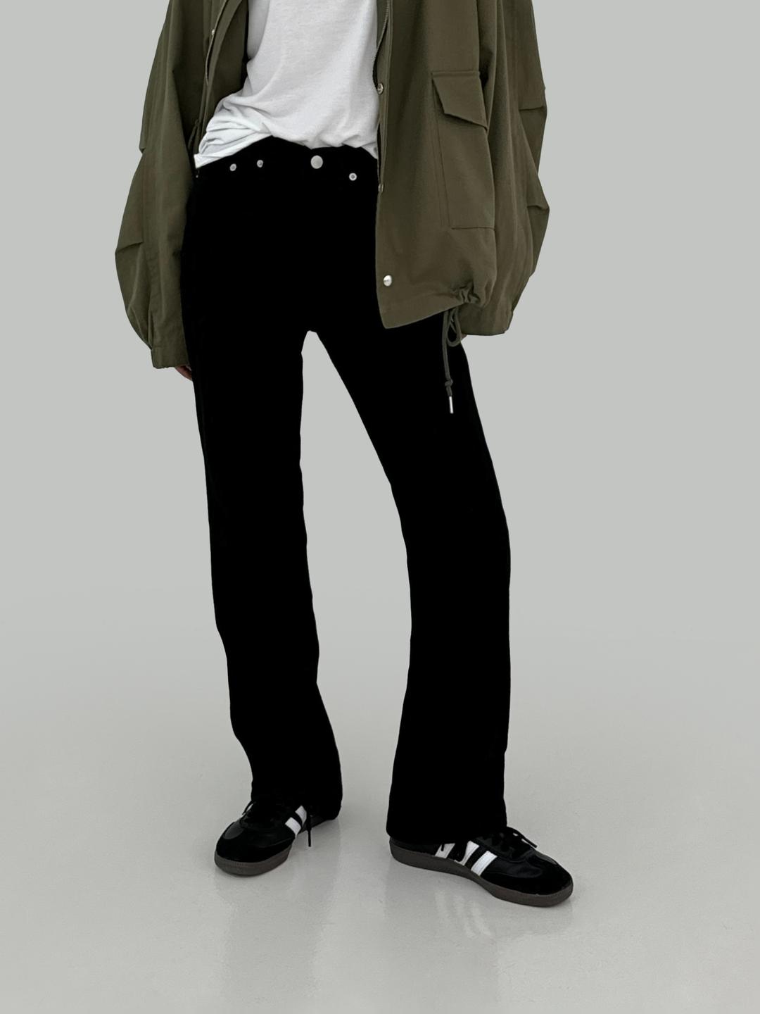 더모크 노드 블랙 데님 팬츠