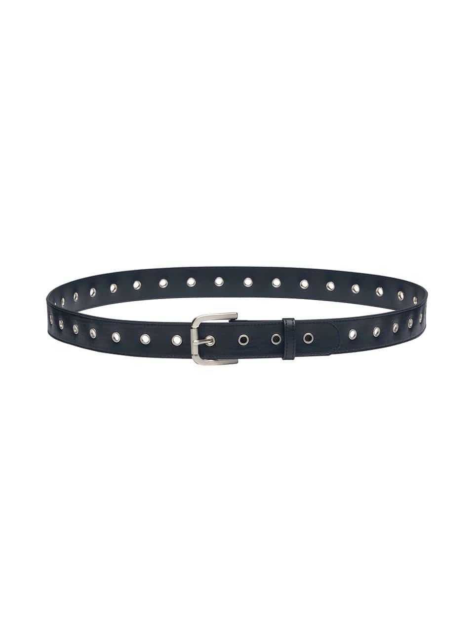 Iron Strap Leather Belt_[Black]
