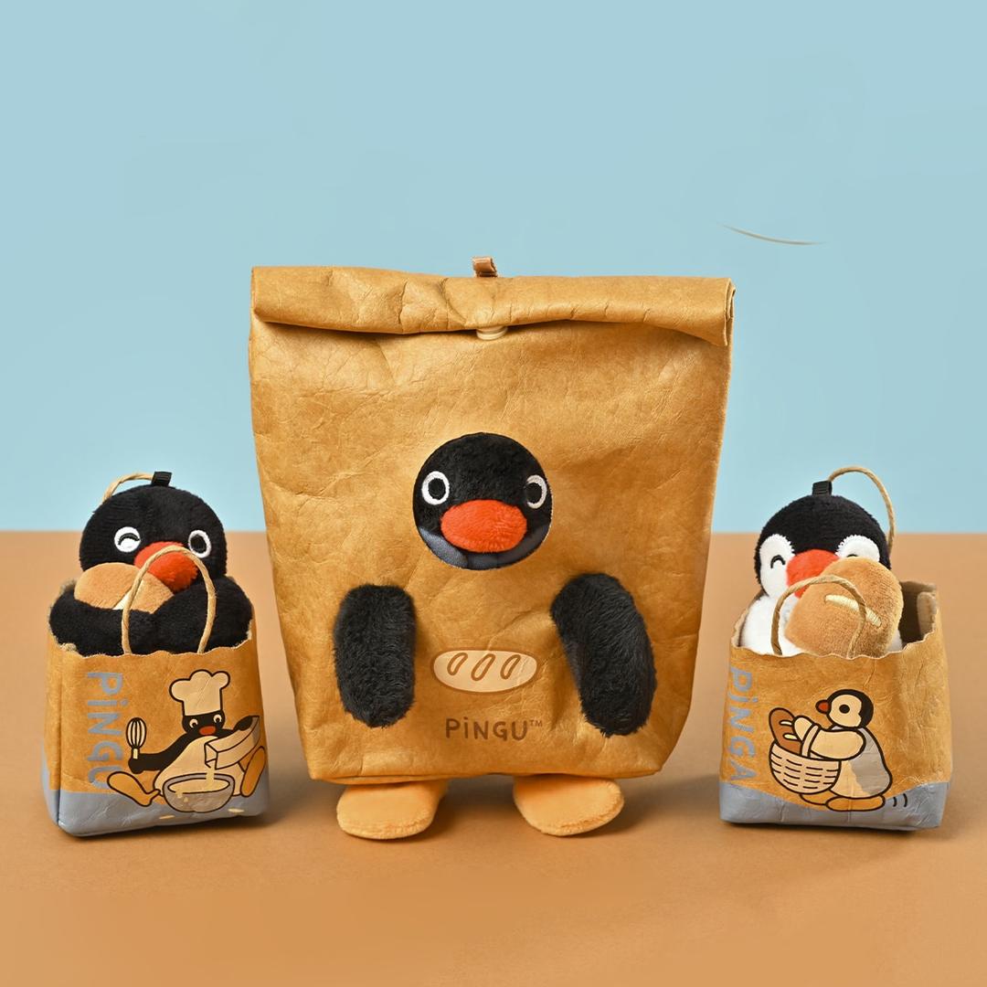 쏠띵즈 빵 바게트 핑구 핑구 종이가방 키링 인형