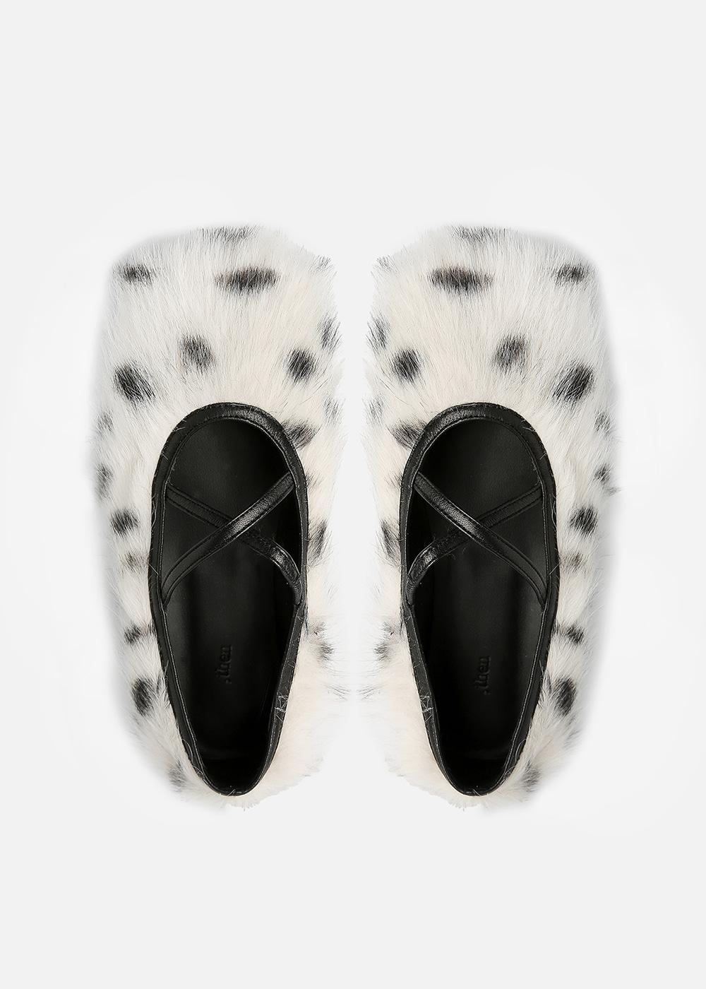 BB doodle fur loafer (BABYSOO x then) / dots cream