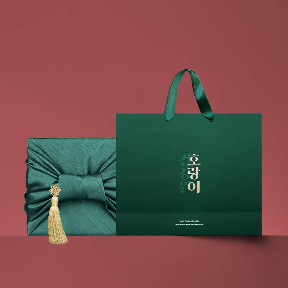 호랑이건강원 보자기 포장 선물세트