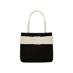 FFACHAL 리본 미디움 에코백 BLACK