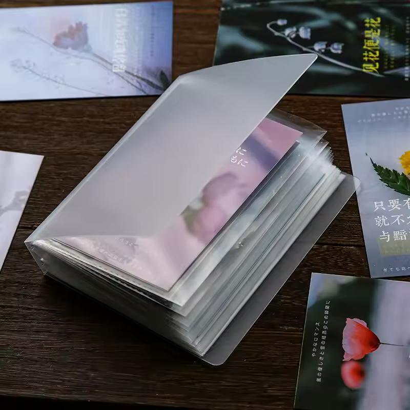 40pcs/책 A6 스토리지 소책자 간단한 대용량 방수 사진 스토리지 도서 고품질 PP 소재