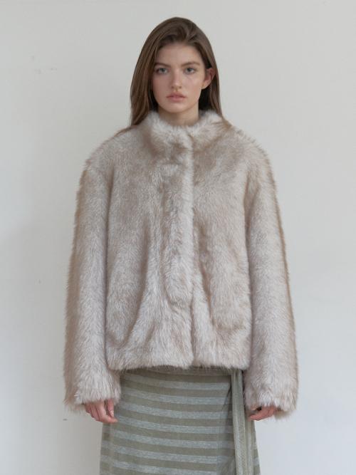 MIST TONE FUR JACKET (IVORY)