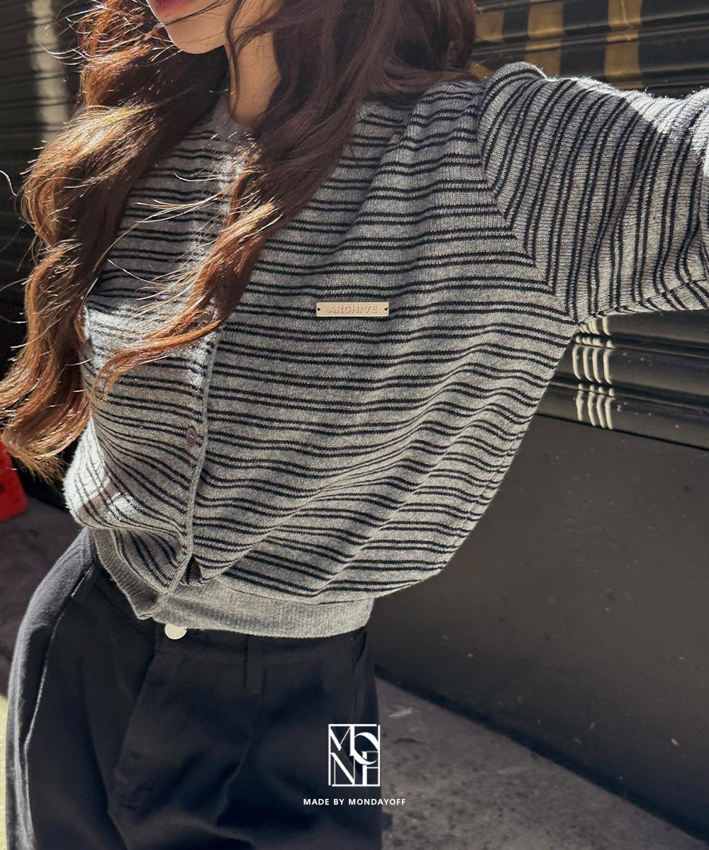 먼데이오프 [핀터레스트핏/ 어텀🍂] #MONMADE. 메종 브리즈번 ST 라운드 가디건 - 5color