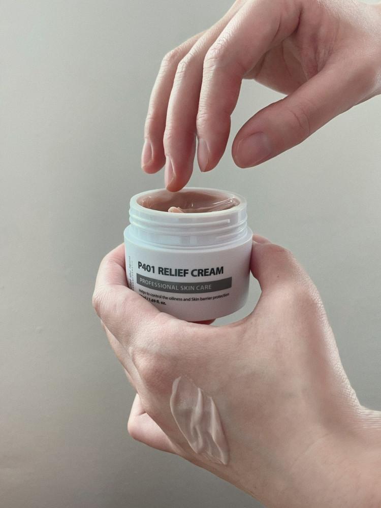 에끌라뒤땅 P401 릴리프 칼라민 크림 50ml + 샘플 좁쌀 여드름 재생 진정