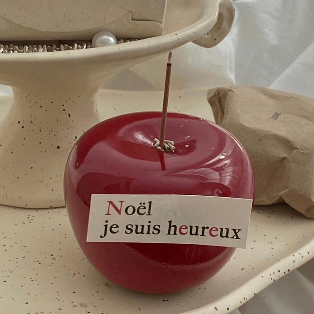 핸드메이드 애플 인센스 홀더 우드 향 받침대