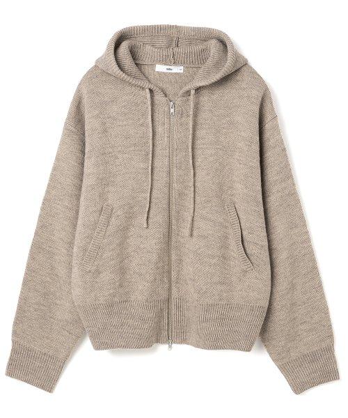 자카드 후디 집업 [오트밀]