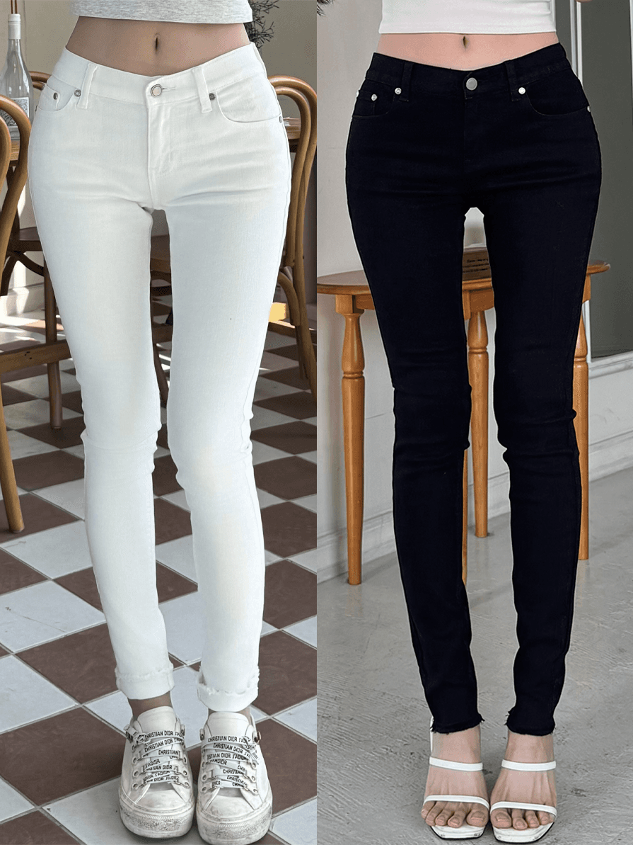 골반볼륨업 로우웨스트 스키니_골반뽕 청바지