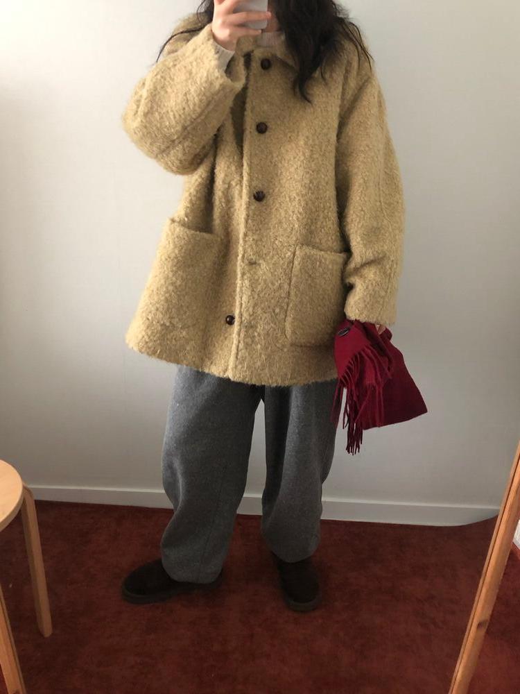 Five half coat (Khaki beige)