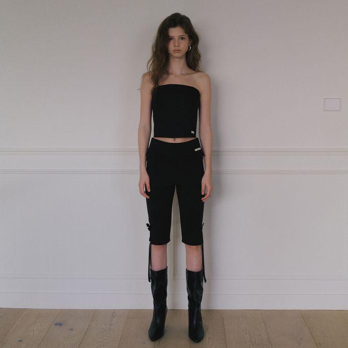 FRILL BIKER SHORTS_BLACK