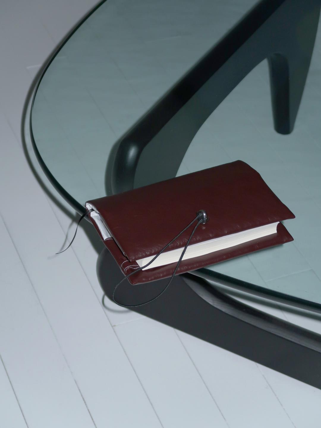 Leather Book Cover - Burgundy (Handmade)