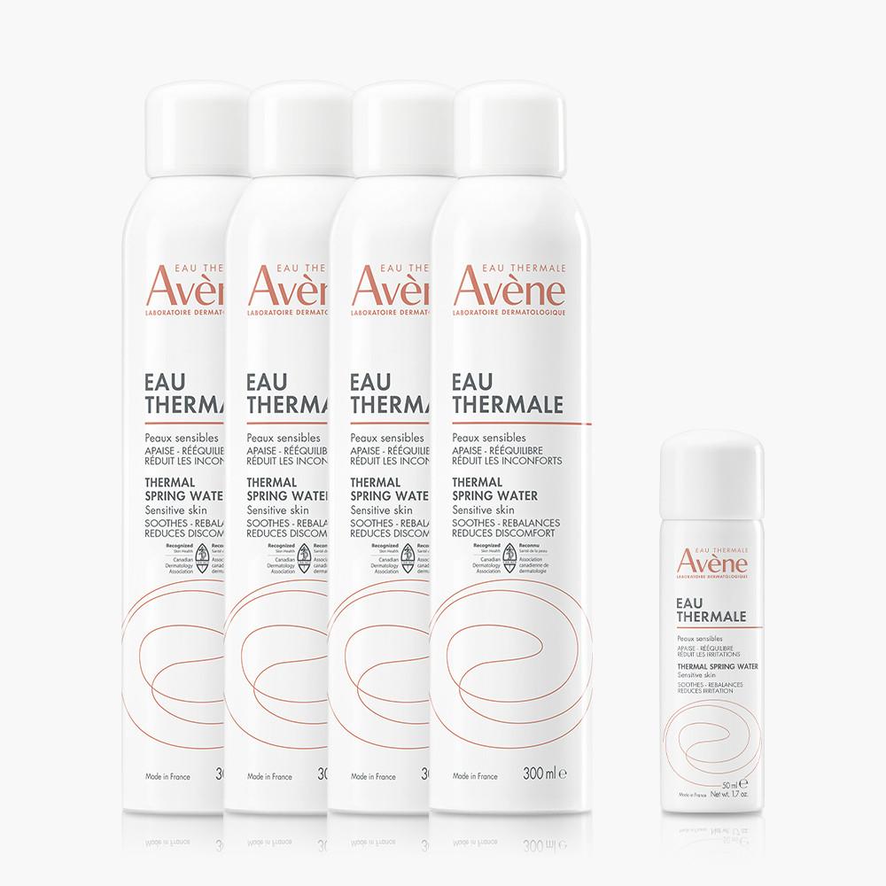 [아벤느] 오 떼르말 1250ml 대용량 세트 (300ml X 4개+50ml X 1개) (온천수 수분 진정 미스트)