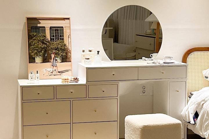 로랑 확장형 수납 화장대 분리형 3단 7칸