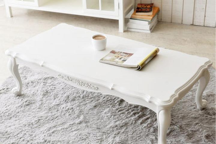 화이트로즈 클래식 거실 테이블