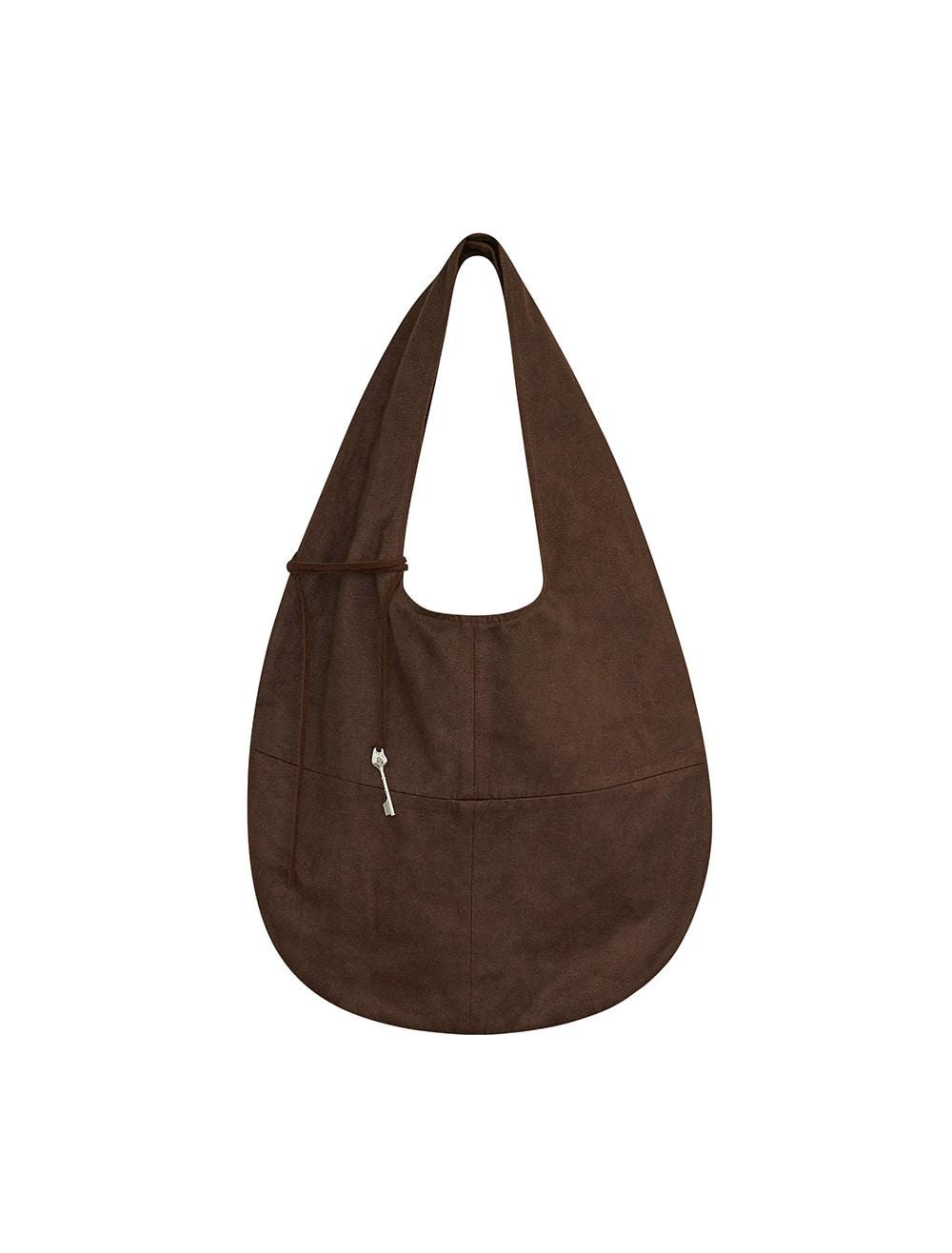 KEYRING STRAP SUEDE BAG [BROWN]