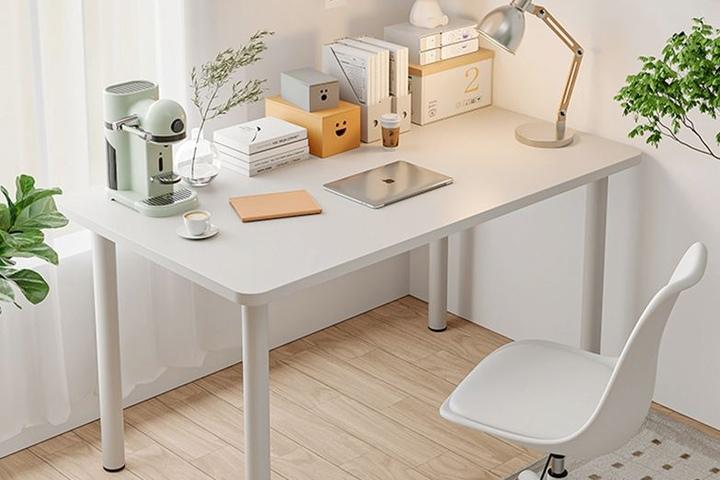 화이트 심플 사무용 책상 미니멀 원룸 사무실 데스크 테이블 화장대 5size