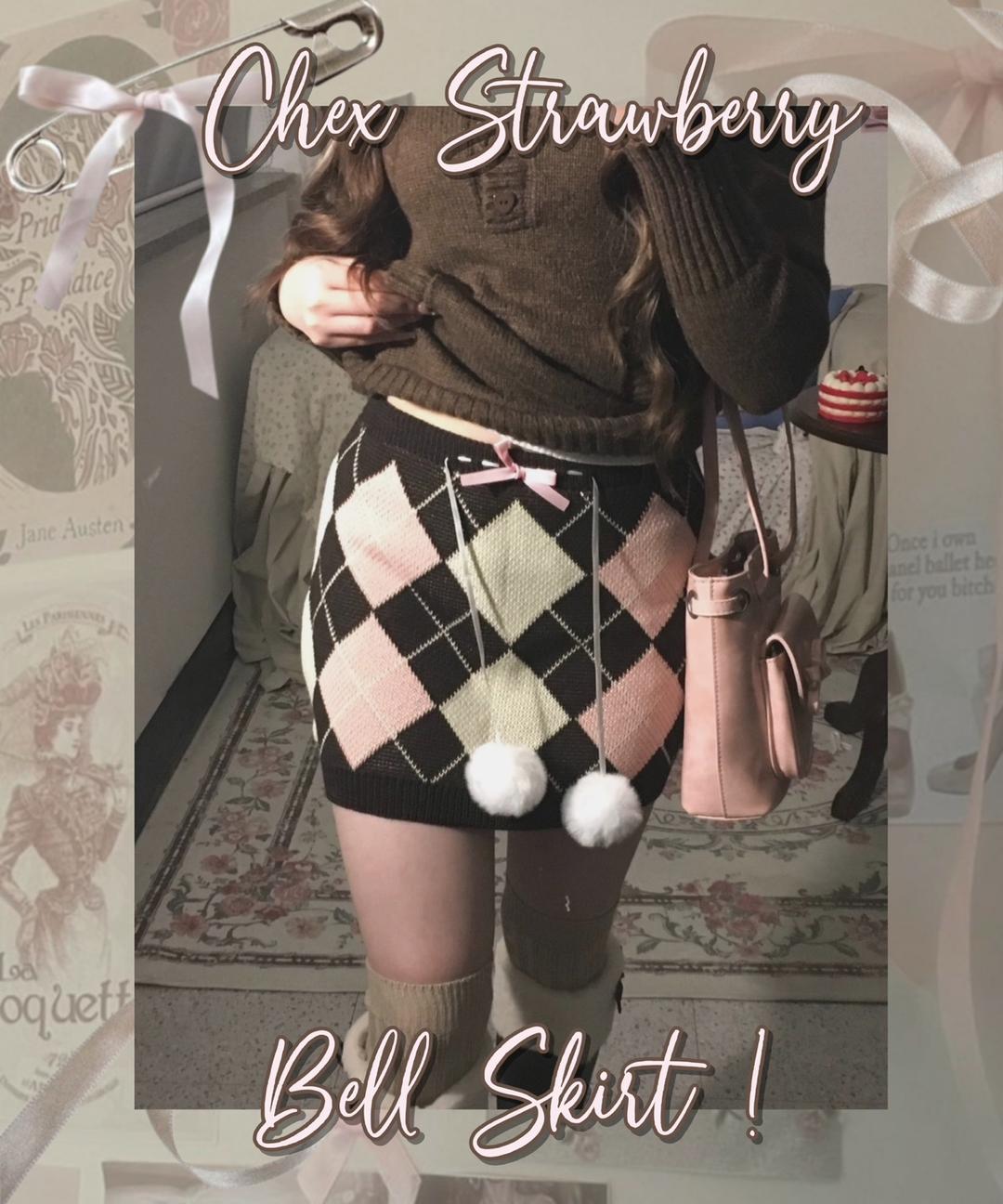 첵스 딸기 방울스커트