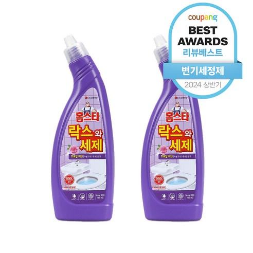 홈스타 락스와세제 후로랄파인, 750ml, 2개 - 락스/살균소독제 | 쿠팡