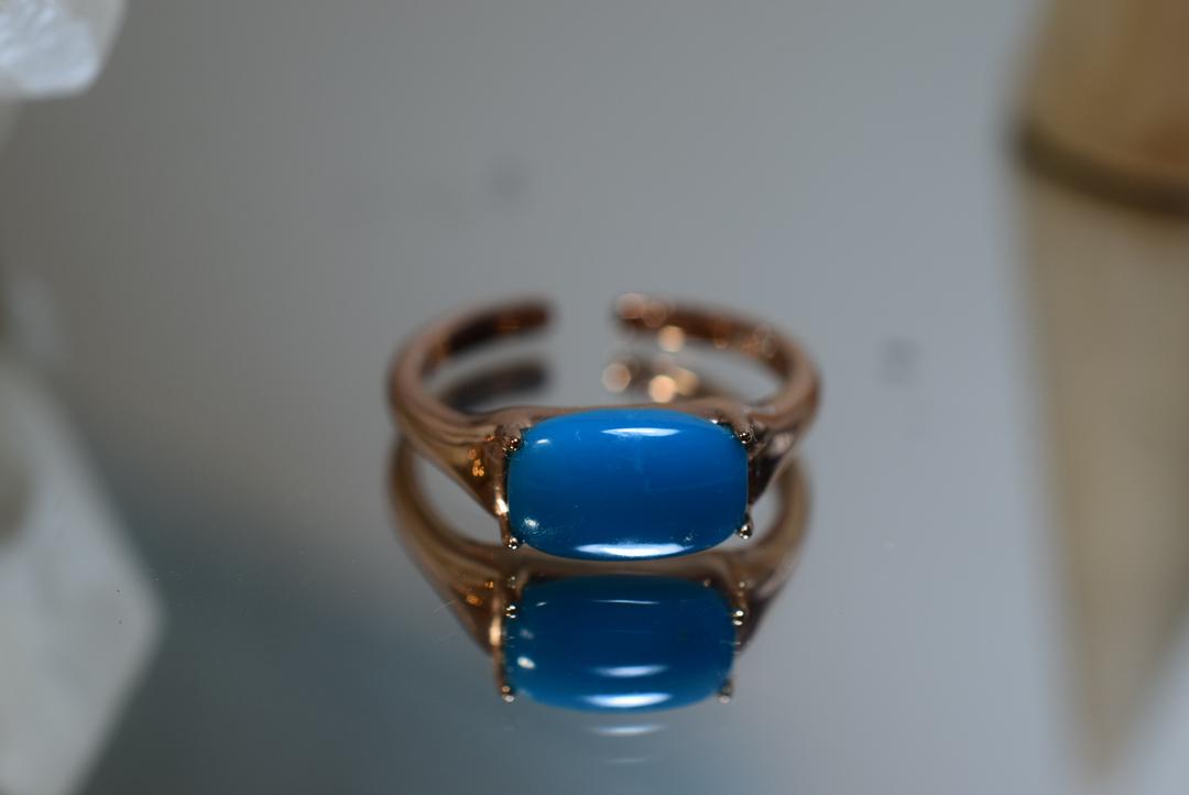 RS7-78 宝石質 天然ターコイズ フリーサイズ 金属アレルギー対応