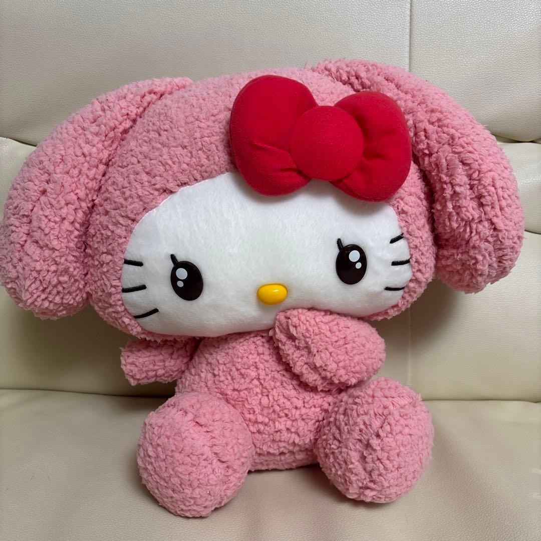 ハローキティ フリースぬいぐるみ ピンク