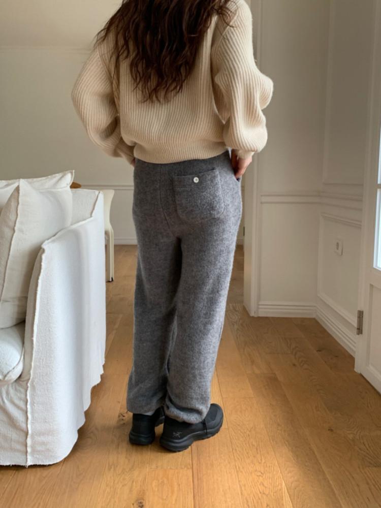 [당일] fllanel 플라넬 테디 울 부클 조거 팬츠 (2col)