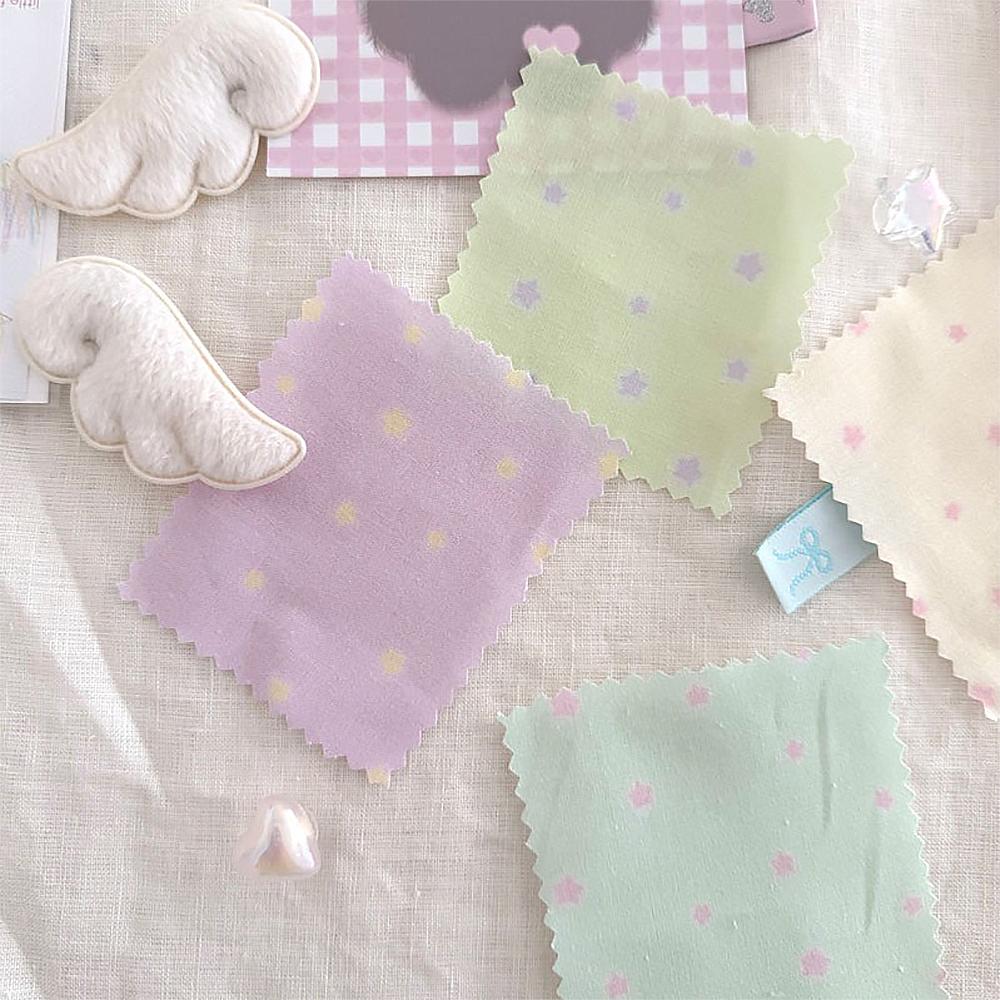 원단마트 30수 별 도트 땡땡이 7종 핑크 브라운 블랙 라벤더 피스타치오 멜론 크림