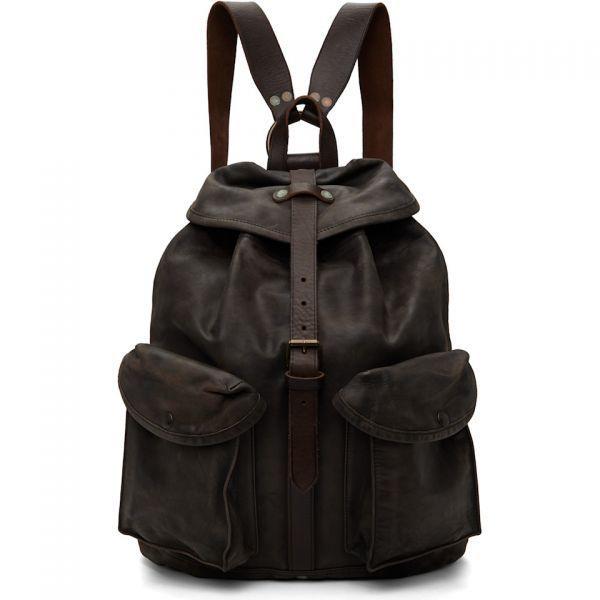 RRL 브라운 가죽 백팩 SS1528446
