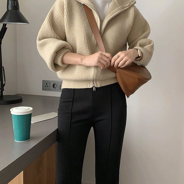 mnt133 알마 니트 집업 가디건