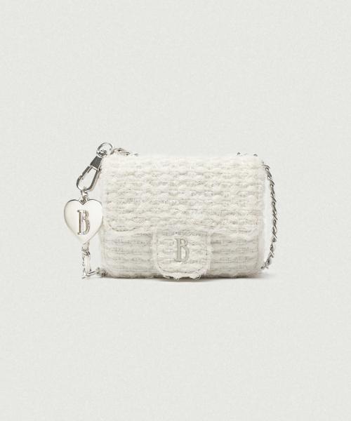 Tweed Chain Belt Mini Bag_Ivory