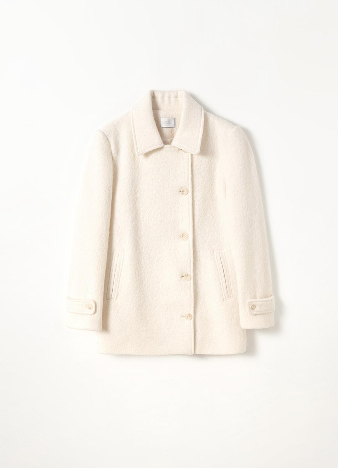 Villa Alpaca Half Coat(Cream)