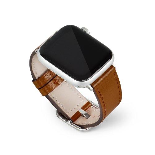 애플워치 가죽스트랩 스퀘어 버클 브라운