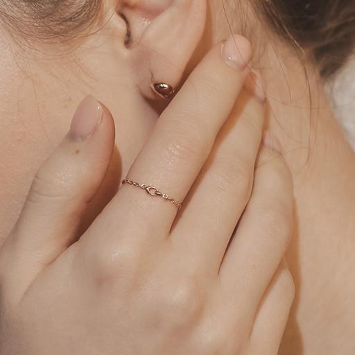 14K 플로트 심볼 체인반지 - 22