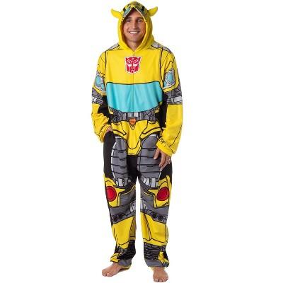Intimo Transformers Men's Retro Character Union Suit One Piece Costume Pajama (BB 2X/3X) Yellow