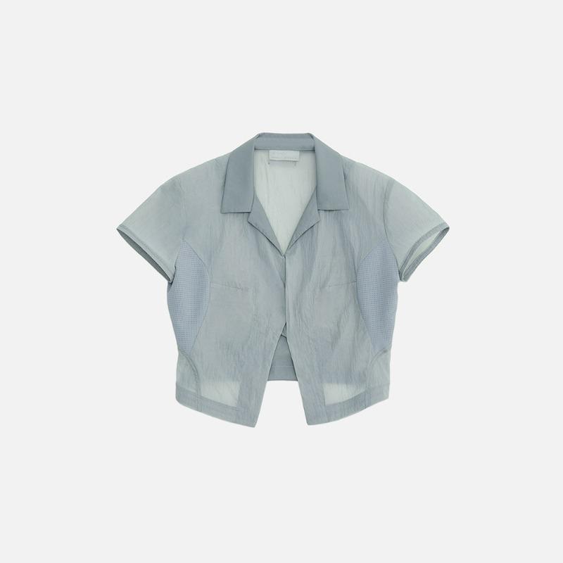[AE SYNCTX : 에이시넥틱스] C_ HALF SLEEVE SHIRT COOL GREY