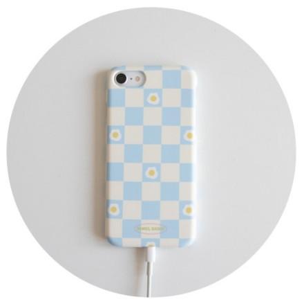 [다니엘대디] FRIED EGG CHECKERBOARD HARD CASE 계란후라이 체커보드 하드 케이스