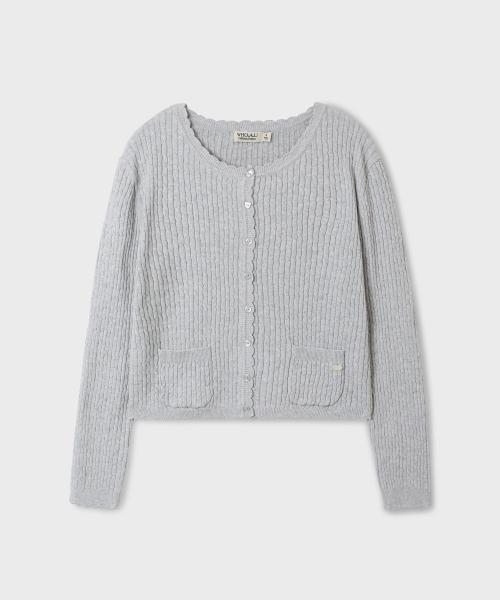 HighGauge Cotton Cable Scallop Cardigan/WHCKF2491F