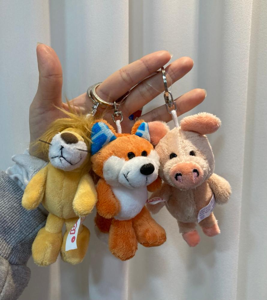 니키 NICI 미니 키링 귀여운 동물 키링 동물 인형 돼지 여우 사자 코뿔소