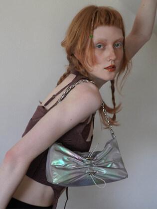 Y.10 Sierra Draw String Chain Bag / OPAL